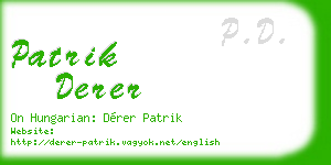 patrik derer business card